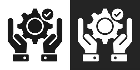 Expertise Icon In Black And White Glyph Style