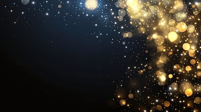 Colorful fireworks explode in a dark night sky, creating a festive atmosphere filled with bright streaks and bokeh lights for celebration