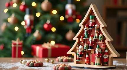 christmas tree with gifts and decorations