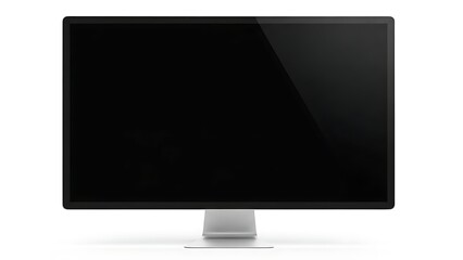 Fototapeta premium Sleek modern computer monitor with blank screen on white background