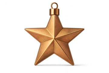 Christmas star decoration with a bright, festive design, featuring clean edges and a radiant holiday glow. The ornament symbolizes hope, celebration, and the spirit of Christmas, making it perfect for