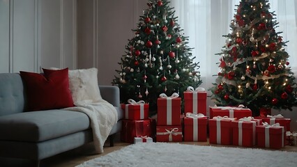 christmas tree with gifts