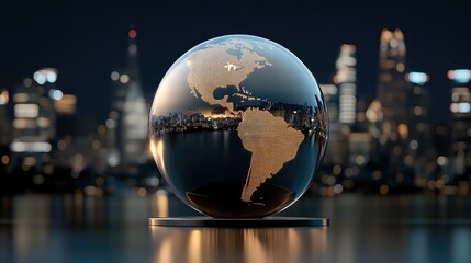 Smart city concepts come to life at sunset, showcasing network connections and digital data flow across the urban landscape