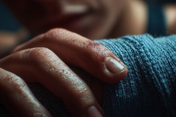 Close-Up of Woman's Hands Wrapping in Boxing Tape, Cinematic Sports Macro