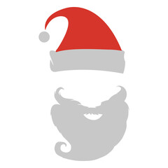 Santa claus hat and beard