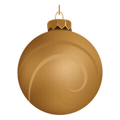Shiny golden christmas bauble