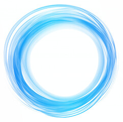 Blue curve frame template design element isolated on a white or transparent PNG background. Perfect for branding, layout designs, posters, presentations, and web graphics, adding modern flow and elega