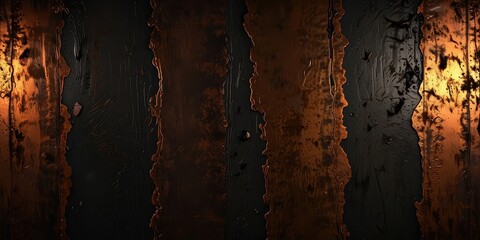 Burnt metallic sheet with layered rust and dramatic lights