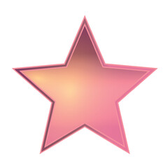 3D golden realistic star isolated on white background. Festive holiday icon. Celebration concept, metallic gold shape. Invitation mock up.