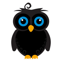Creepy owl cartoon