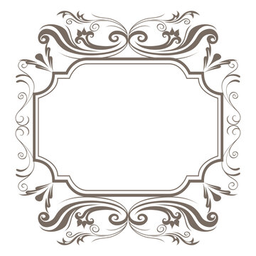 Decorative ornamented sqaure frame