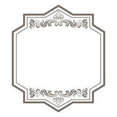 Decorative floral rectangular frame