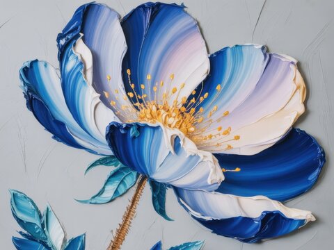 Flower gold pattern background floral leaves blue plant golden abstract texture. Black flower gold pattern line leaf art outline nature vintage rose watercolor 3d elegant deco navy romantic botanical - Powered by Adobe