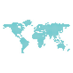 Pixel dotted world map © Vexels