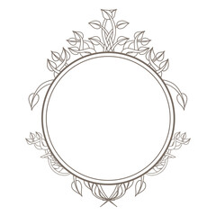 Rounded frame swirls decoration