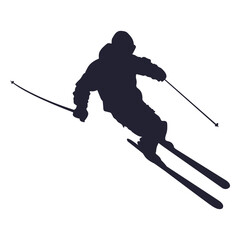 Fototapeta premium Ski player silhouette