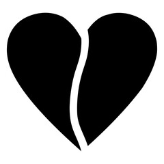 Heart logo half