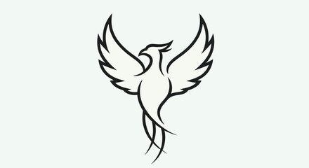 Elegant Phoenix Rising - A Symbol of Rebirth and Transformation.