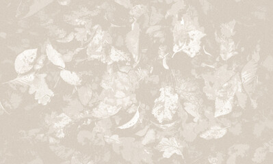 abstract leaf pattern made from scattered autumn foliage creating a textured natural background.