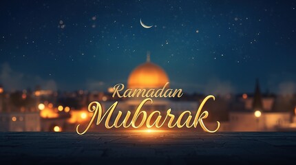 Ramadan Mubarak Calligraphy Design background photo