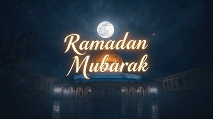Ramadan Mubarak Calligraphy Design background photo