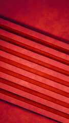 Textured Geometric Background with Diagonal Ridges in Rich Red Tones Ideal for Christmas festive holiday designs and modern elegant presentations