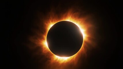 An abstract solar eclipse with dramatic lighting and shadow play, highlighting the moon partially covering the sun. The scene evokes cosmic mystery, celestial beauty, and astronomical wonder. - Powered by Adobe
