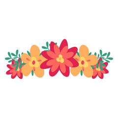 Obraz premium Orange red flower crown