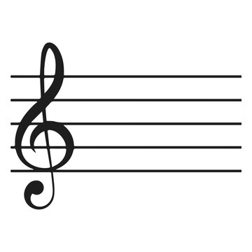 Treble clef staff