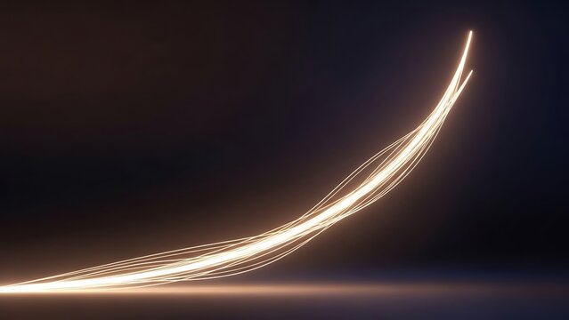 Dynamic glowing light trails on dark backdrop showcasing innovation and connectivity in a modern style, perfect for technology concepts