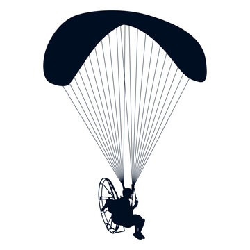 Powered paraglider silhouette