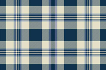 Pastel check textile seamless, occupation pattern plaid fabric. Throw vector background tartan texture in cyan and light colors.