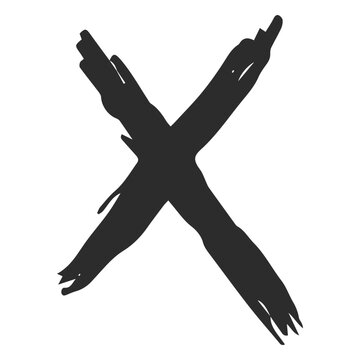 X mark scribble