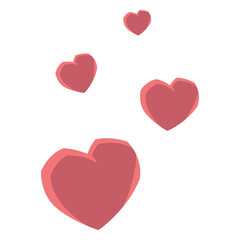 Heart four love flat