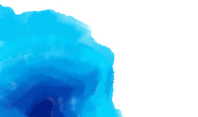 Blue watercolor brush stroke texture with soft edge for background