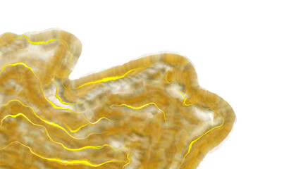 Golden abstract wavy lines on a textured background, fluid motion