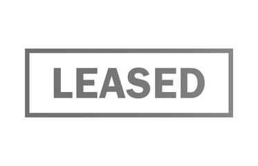 LEASED gray stamp with a rectangular frame. PNG file