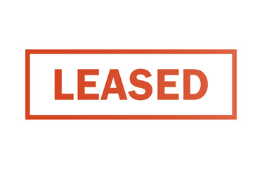 LEASED brown stamp with a rectangular frame. PNG file
