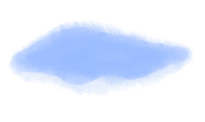 Light blue brush stroke shape with rough texture and copy space
