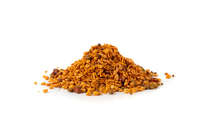 Navrattan namkeen mixture. Indian nimko snack, spicy and sweet farsaan