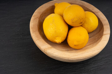Old dried lemons. Fruits with darkened skins