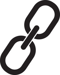 Chain link vector icon isolated on transparent background. Internet URL or webpage URL link icon symbol. Vector illustration.