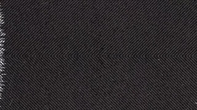 Dark Herringbone Fabric Texture with Frayed Edge black