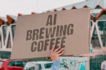 "AI Brewing Coffee" Automated machines prepare drinks maintaining consistency in cafes. BREW. COFFEE. MACHINE. CONSISTENCY. CAFE.