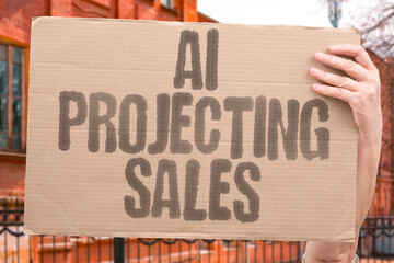 "AI Projecting Sales" Algorithms forecast revenue predicting future business performance trends. PROJECT. SALES. FORECAST. REVENUE. PREDICT.