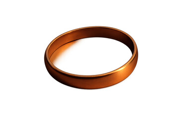 Elegant rose gold ring isolated on transparent background, stylish jewelry