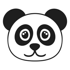 Panda joyful head muzzle stroke