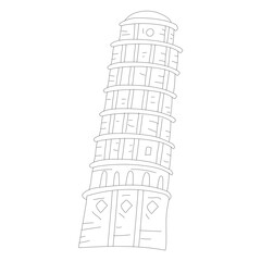 Tower of pisa tower line