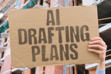 "AI Drafting Plans" Software creates architectural drawings from specifications automatically efficiently. DRAFT. PLAN. BLUEPRINT. DESIGN. ARCHITECT.