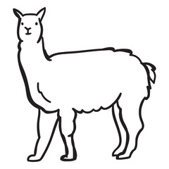 Blackwhite character lama